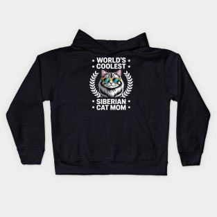 World's Coolest Cat Mom Mama - Women Siberian Cat Kids Hoodie
